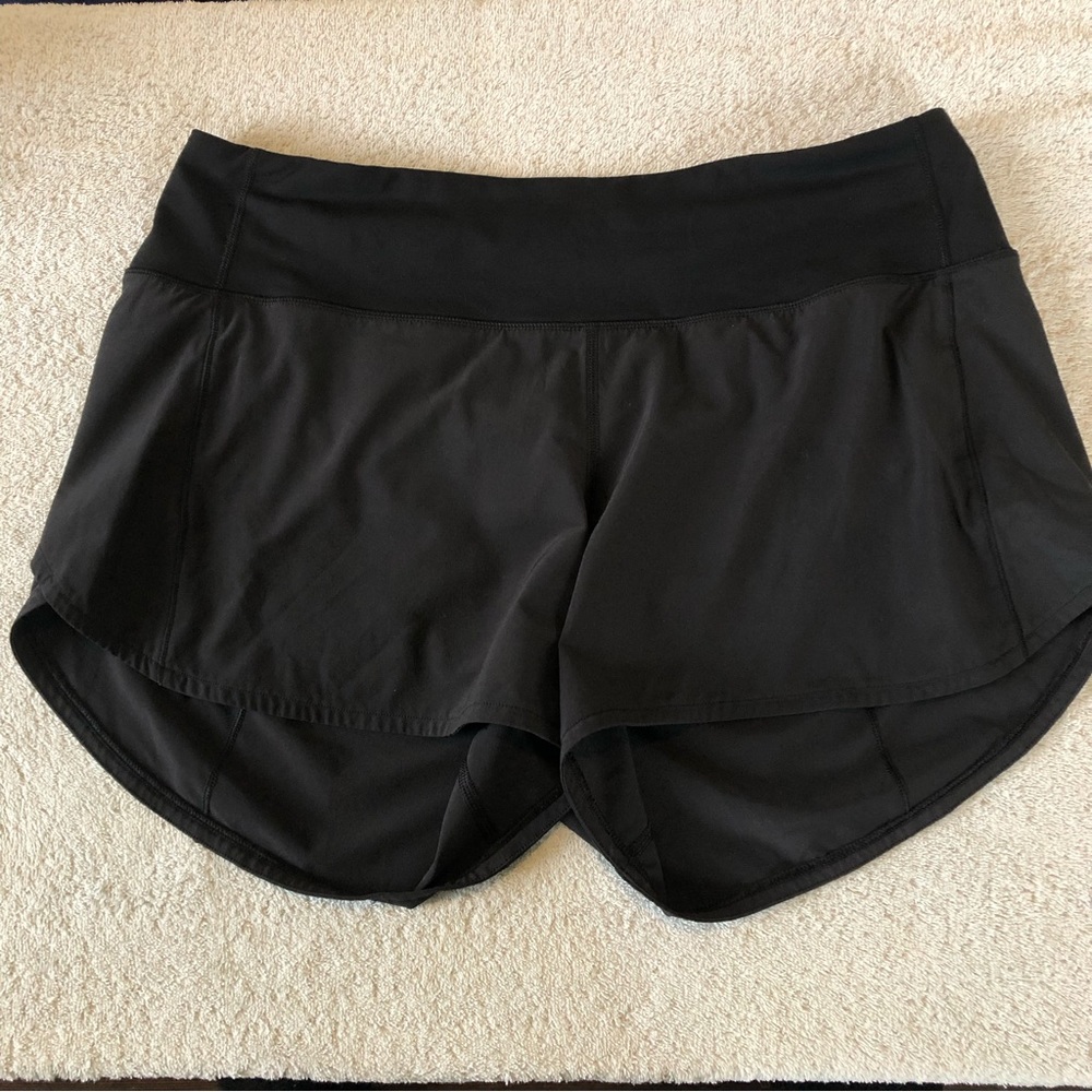 Lululemon || Speed Up Running Short Black Midrise Size 8 Tall 4” Inseam